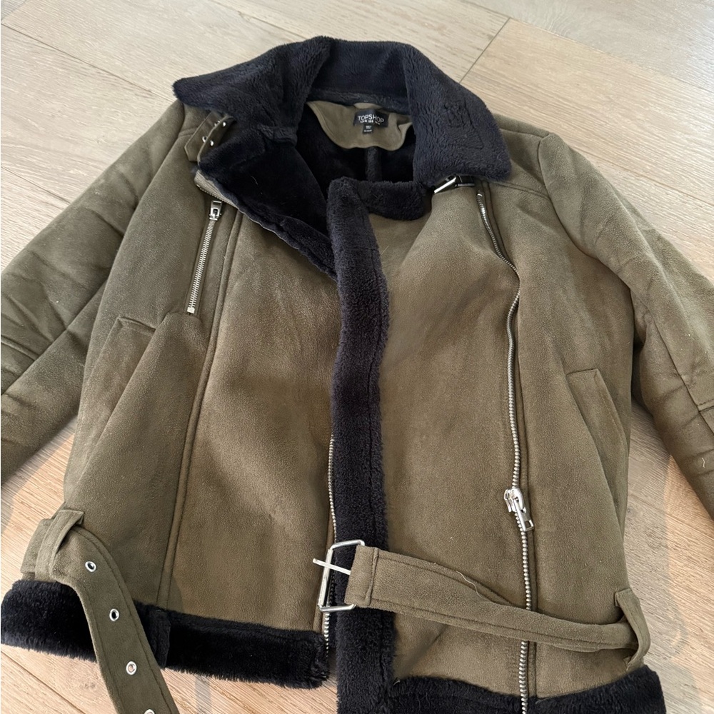 Top Shop Aviator Coat - Picture 2 of 3